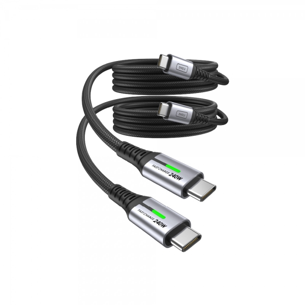 D7CC-2P 2入組 Type C to Type C 240W編織快充線 2M